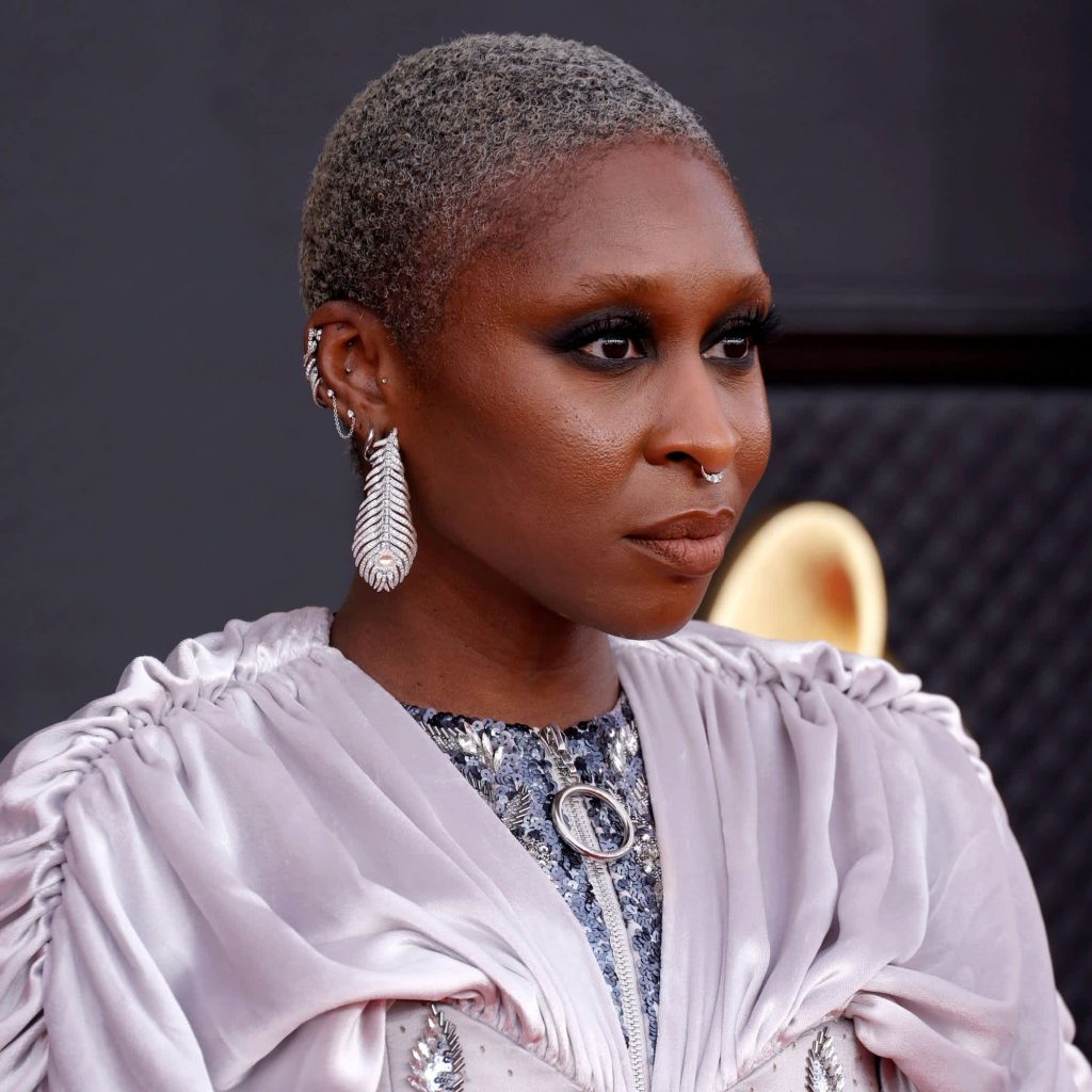 Cynthia Erivo in a gothcore inspired at The Grammys 