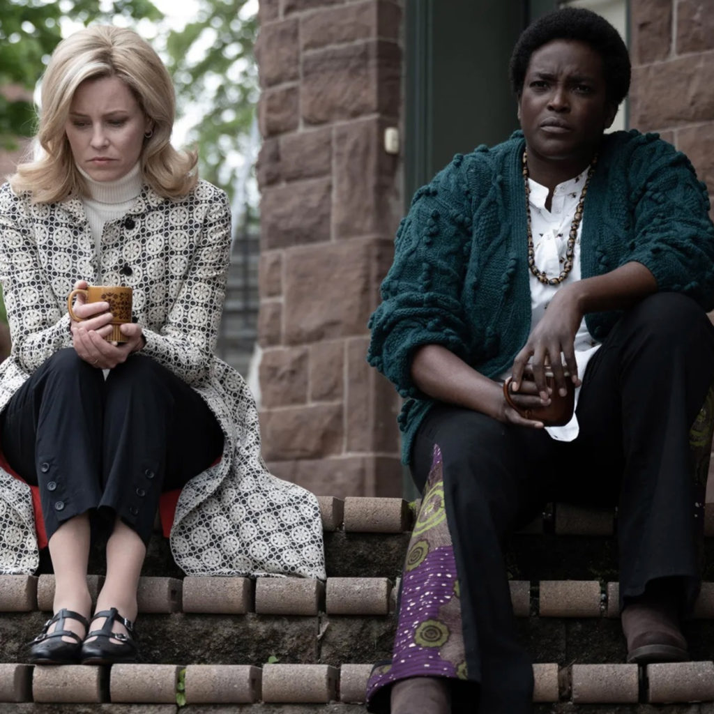 Elizabeth Banks and Wunmi Mosaku in Call Jane.