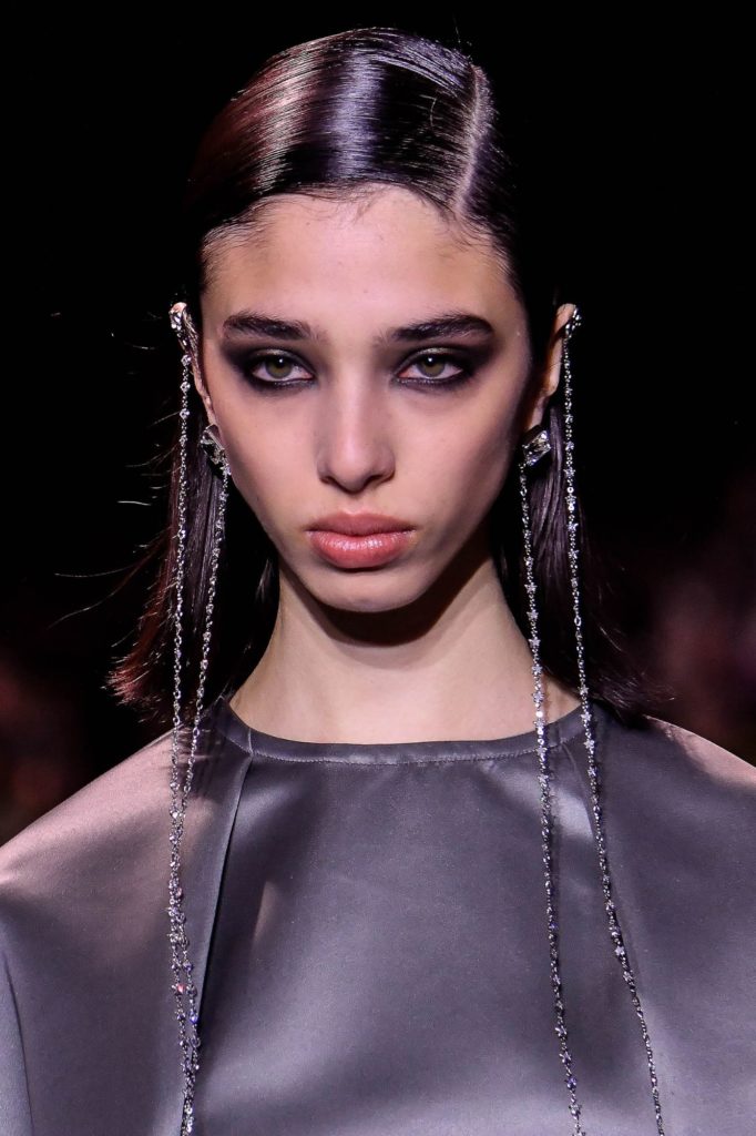 Satin smokey eyes at Georges Hobeika Paris Fashion Week 