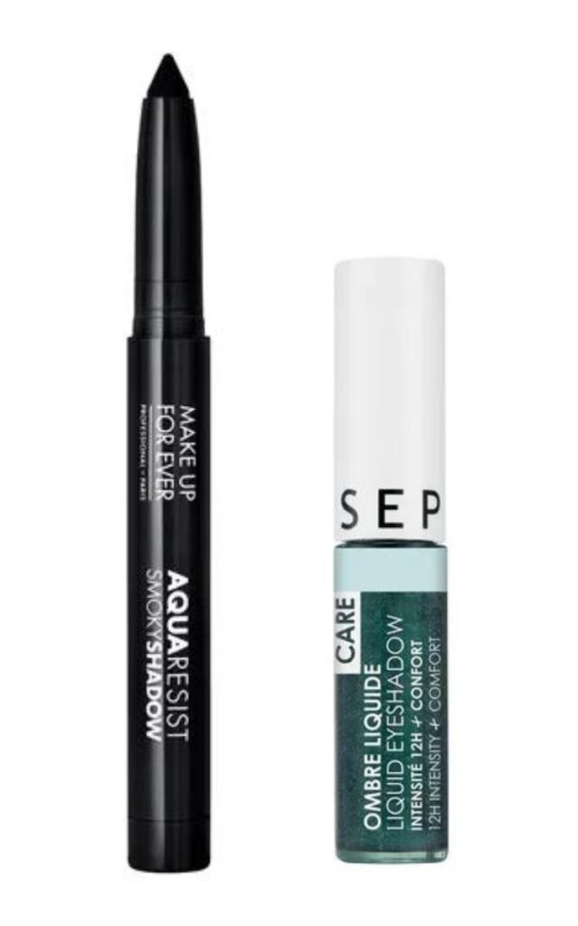 Best waterproof eyeshadow:  Makeup Forever, Aqua Resist Smokey Shadow ($37) and Sephora Collection, 12H Intensity + Comfort Care Liquid Eyeshadow ($22) Image Credit: Makeup Forever, Sephora