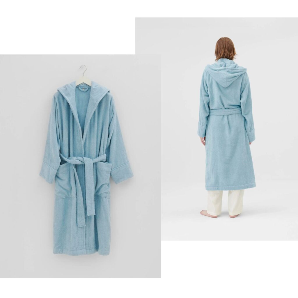 Best Dressing Gowns - Conscious TEKLA Terry hooded bathrobe (1)