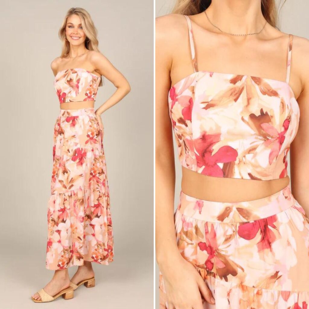 Petal-Pup-ADDIE-SET-PEACH-FLORAL-Best-Wedding-Guest-Dresses