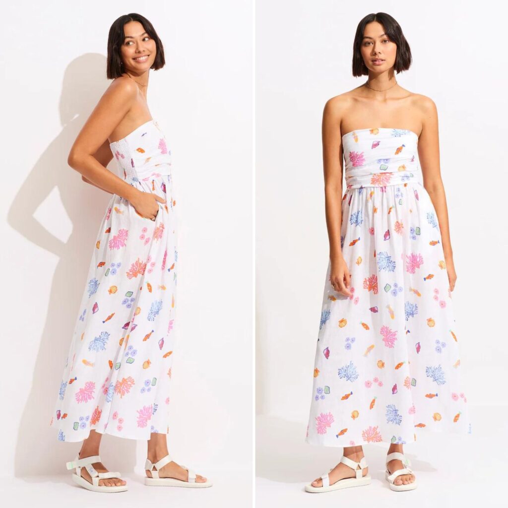 Under The Sea Strapless Maxi Dress - Seafolly Bikinis