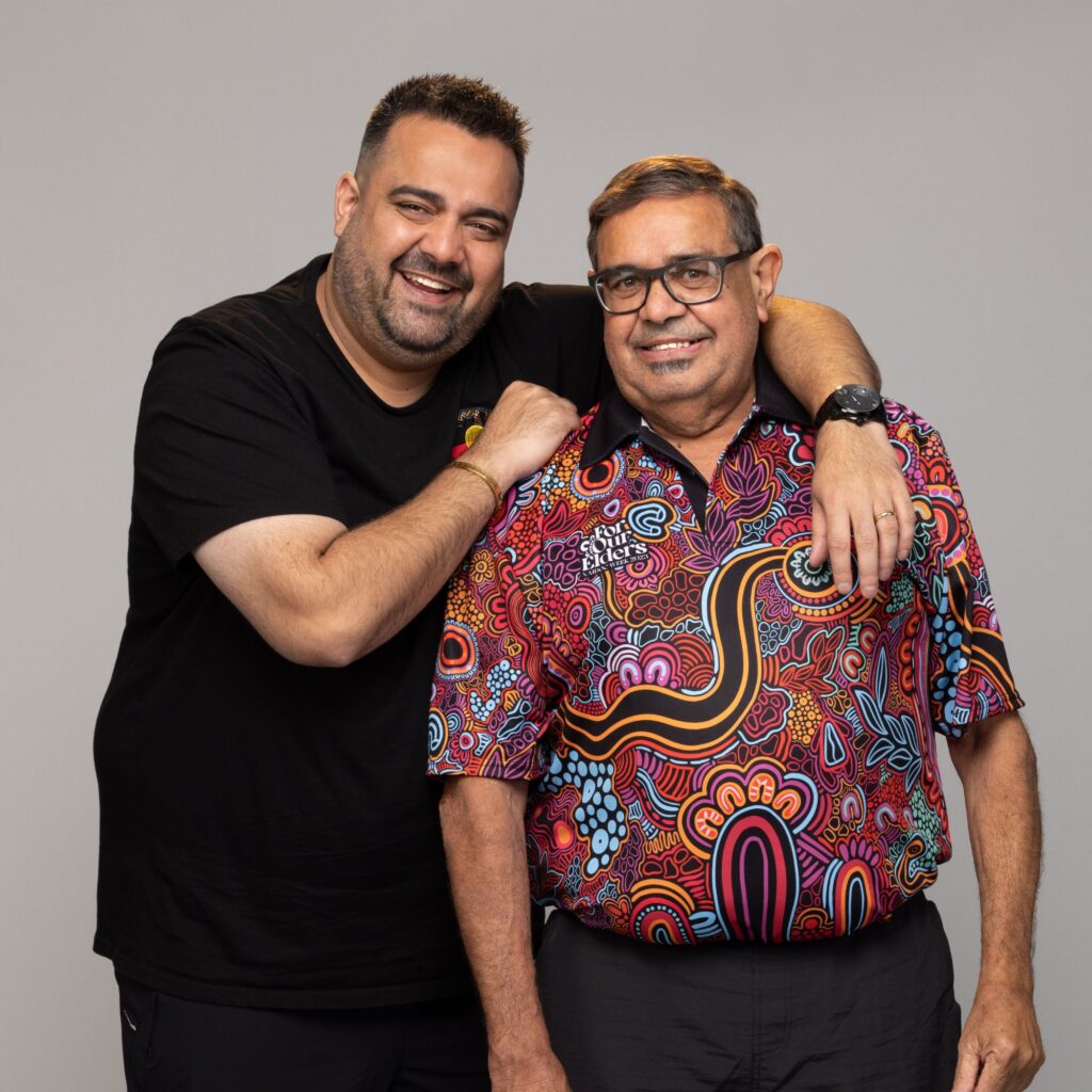 Dane Simpson and dad Bow Simpson on the amazing race australia celebrity edition 2023 cast