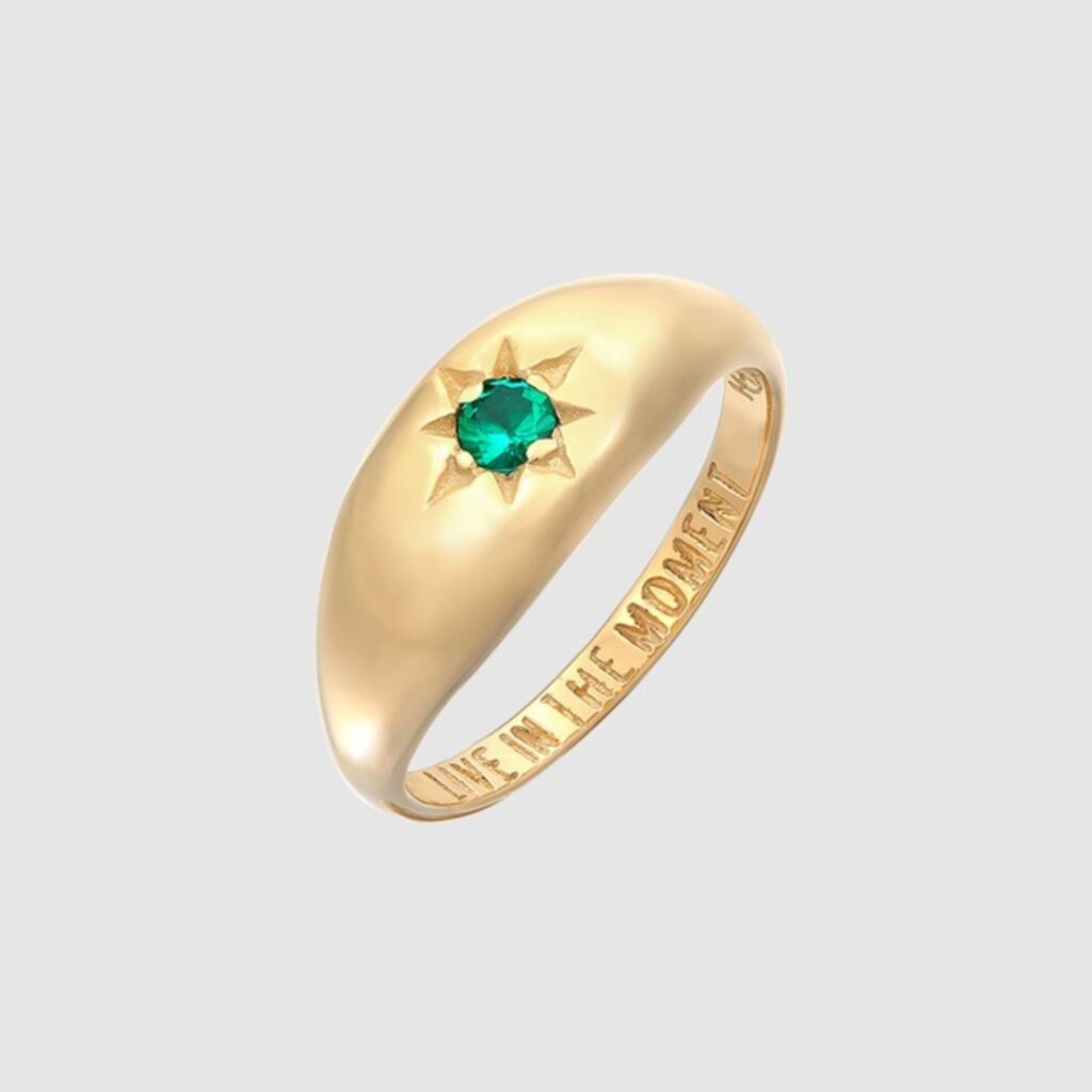 Haze and Glory Emerald Moment Ring - Birthstone Jewellery