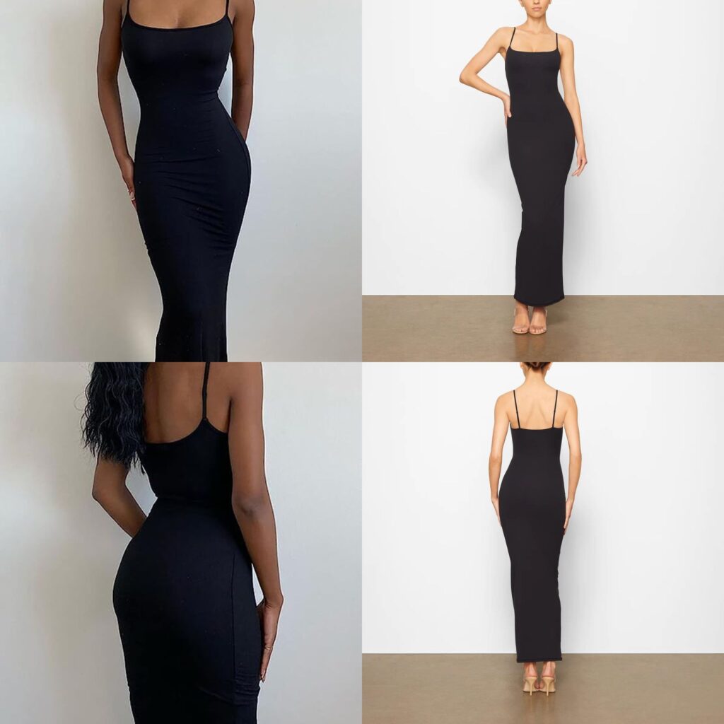 Viutil Bodycon Maxi Dress - Skims Long Slip Dress