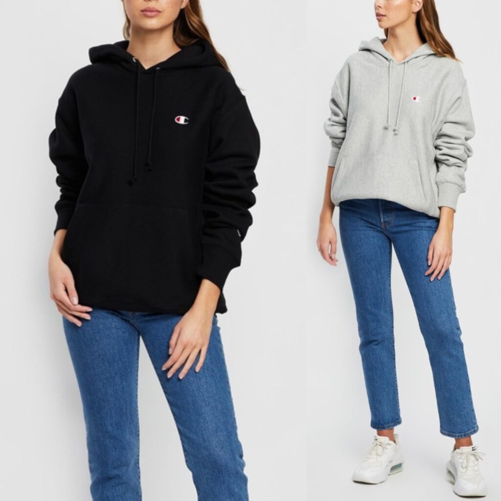 What to wear on a long haul flight - Champion Reverse Weave Hoodie