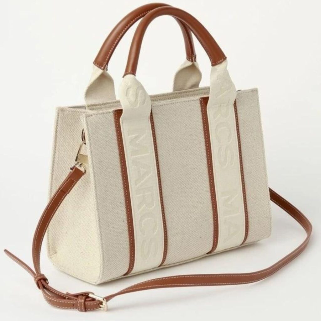 Marcs Barbados Natural Beige Zip Top Tote Bag