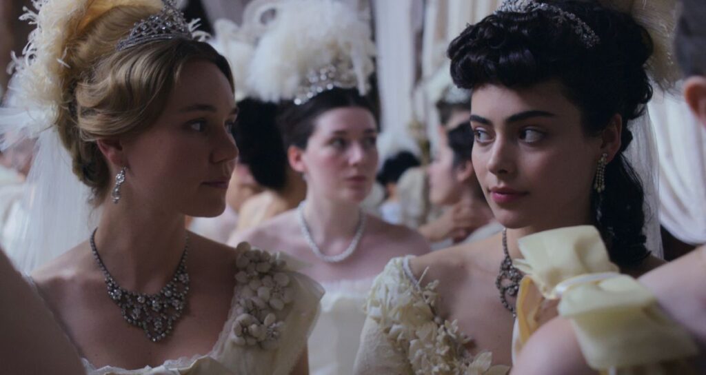 Imogen Waterhouse and Aubri Ibrag in "The Buccaneers,"