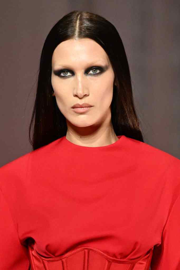 Bella Hadid's Bleached Brows at the Versace Show