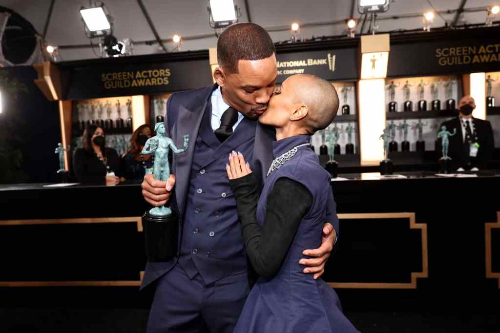 Will Smith and Jada Pinkett at the 2022 SAG Awards