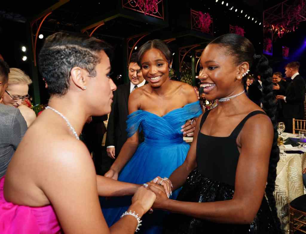 Ariana DeBose, Saniyya Sidney, and Demi Singleton at the 2022 SAG Awards