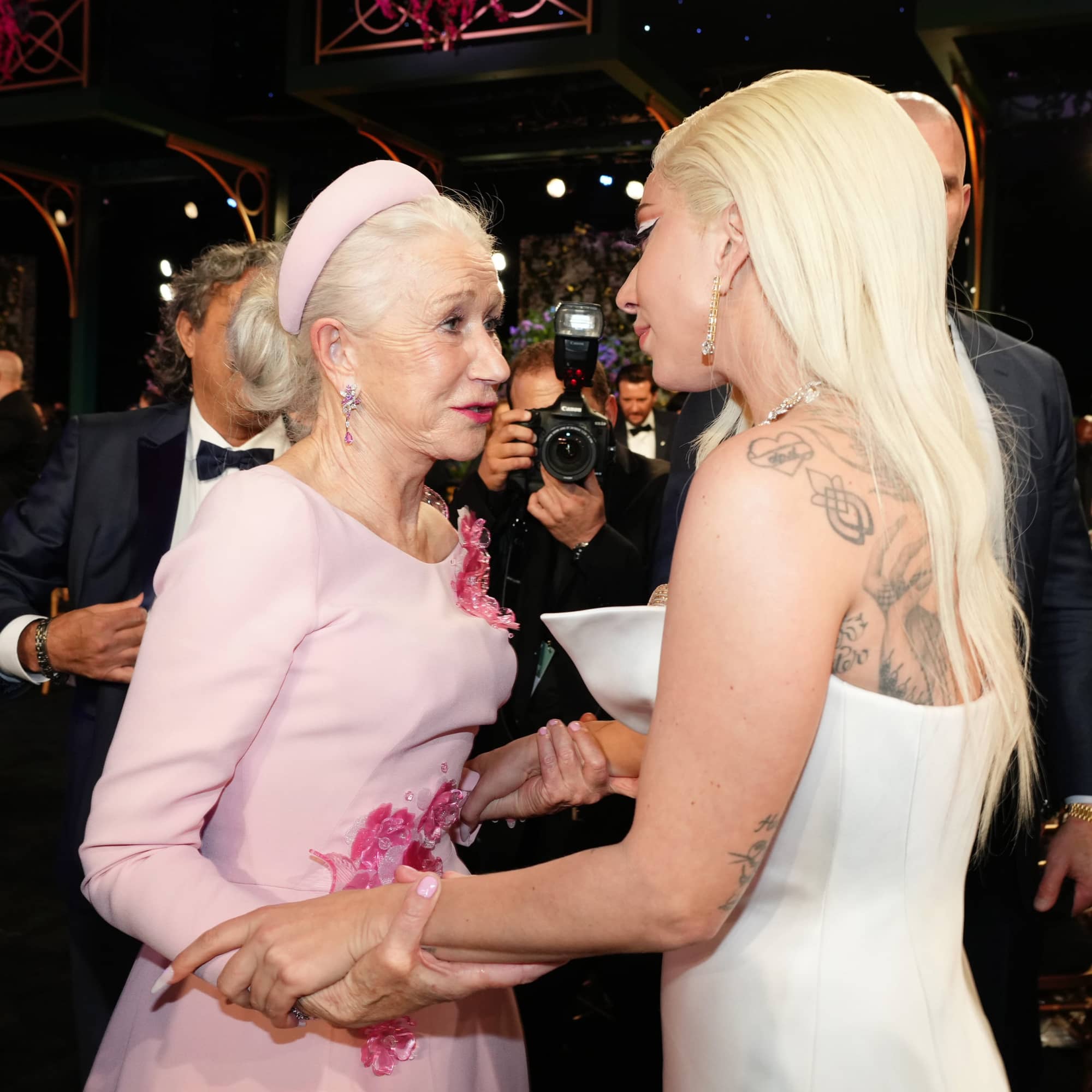 Helen Mirren and Lady Gaga at the 2022 SAG Awards