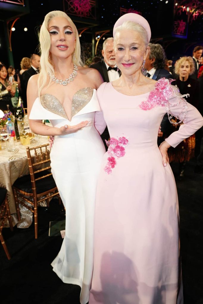 Lady Gaga and Helen Mirren at the 2022 SAG Awards