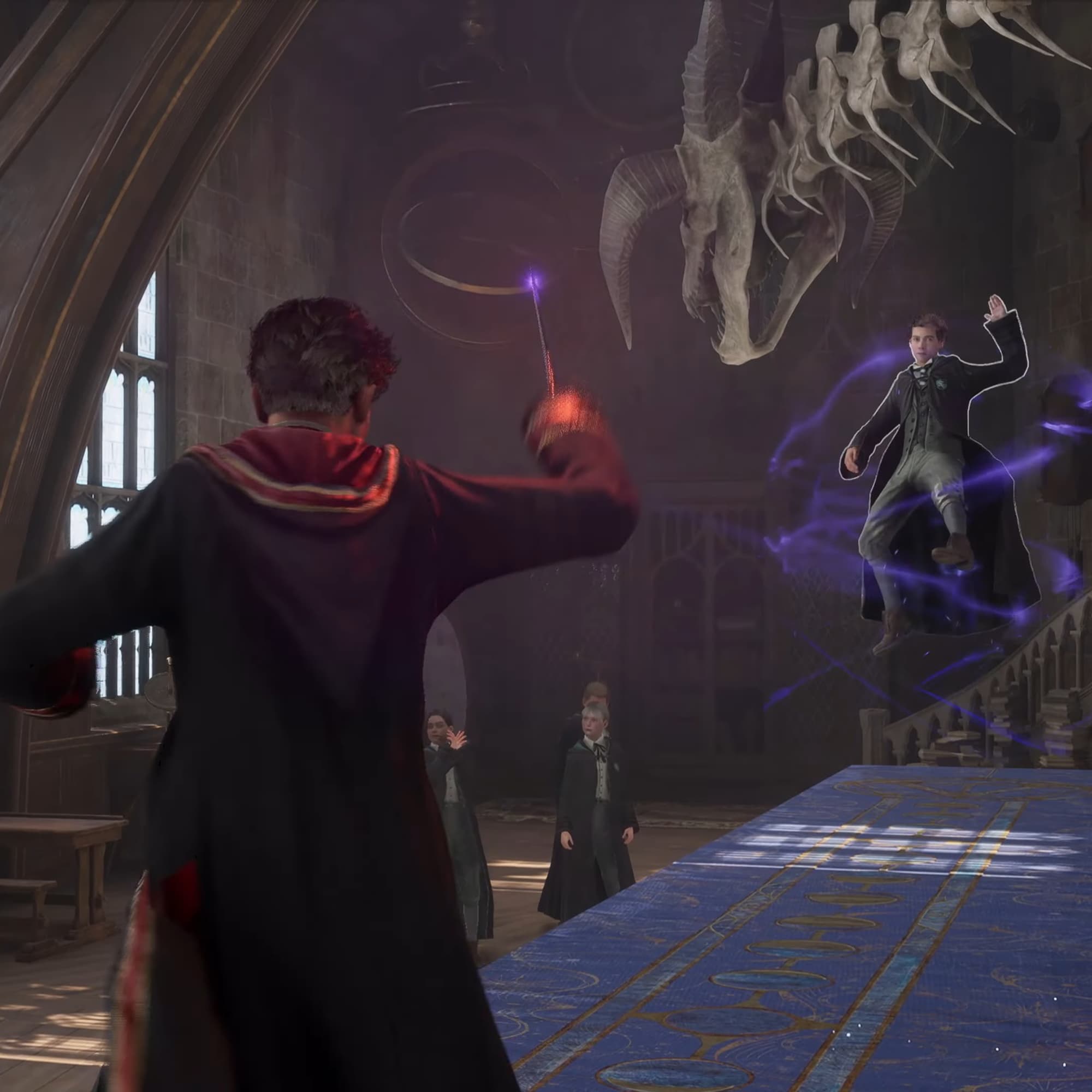 A wizard dual in Hogwarts Legacy.