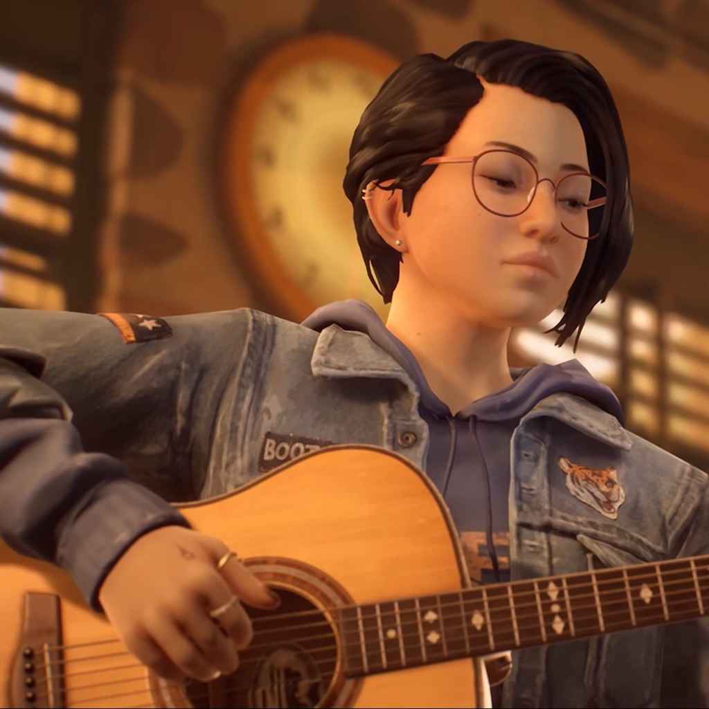 Alex playing guitar from Life is Strange: True Colours.