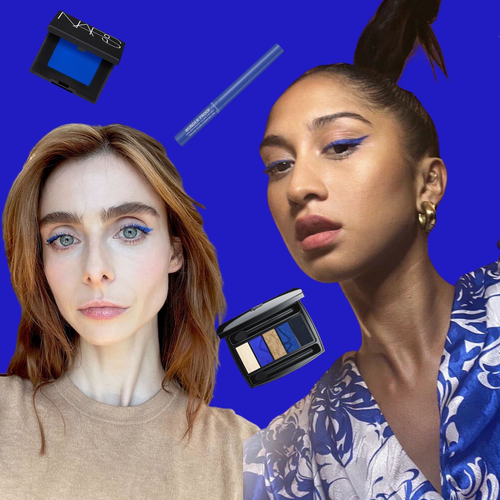 Ruby Feneley and Elizabeth McPherson wear the Blue Eye Makeup Trend