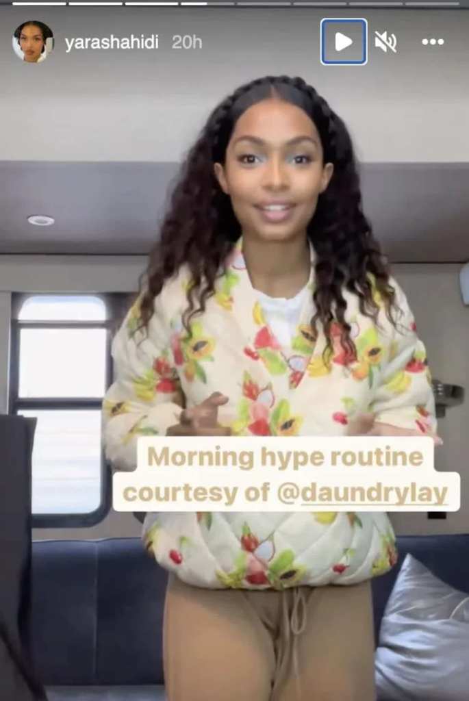 Yara Shahidi crown braid hairstyle