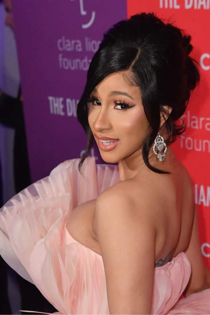 Cardi-B messy chignon