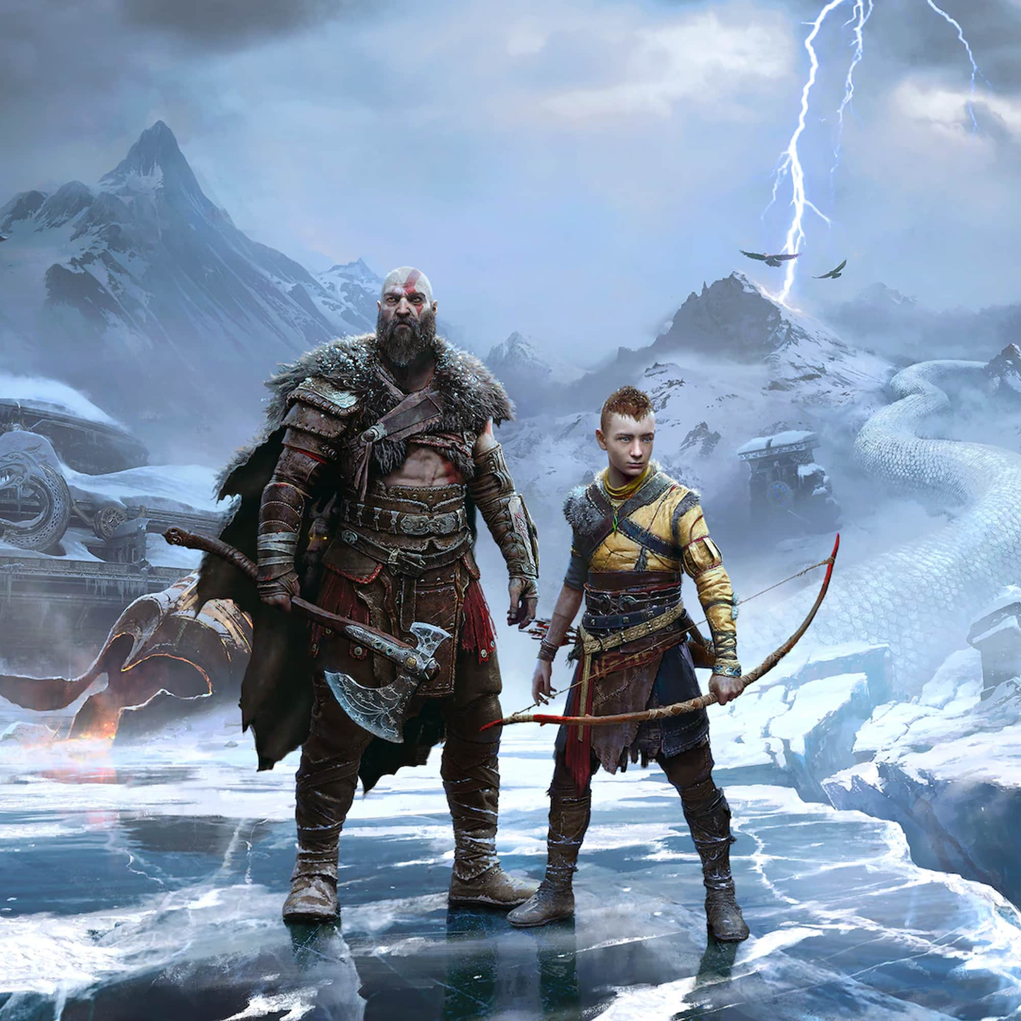 Kratos and Atreus in God of War: Ragnarok.