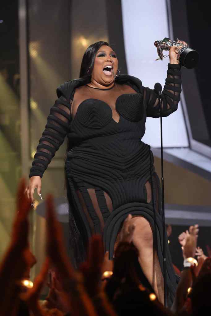 Lizzo's Cone Bra Dress at the MTV VMAs | Photos