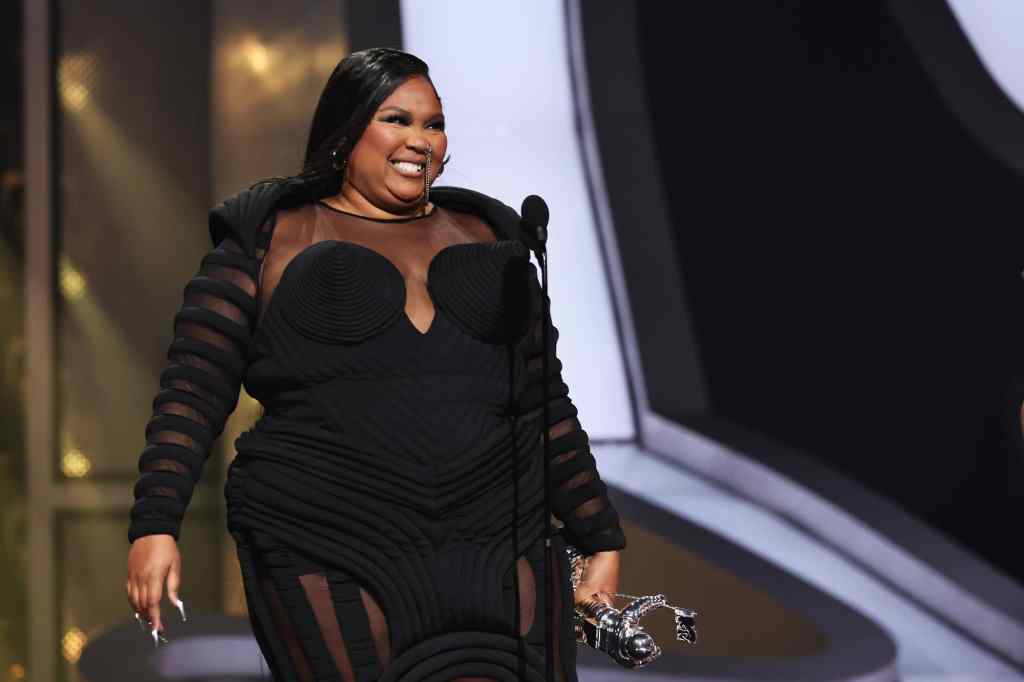 Lizzo's Cone Bra Dress at the MTV VMAs | Photos