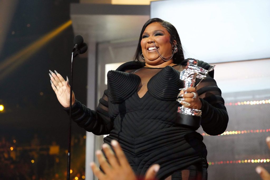 Lizzo's Cone Bra Dress at the MTV VMAs | Photos