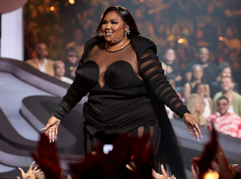 Lizzo's Cone Bra Dress at the MTV VMAs | Photos