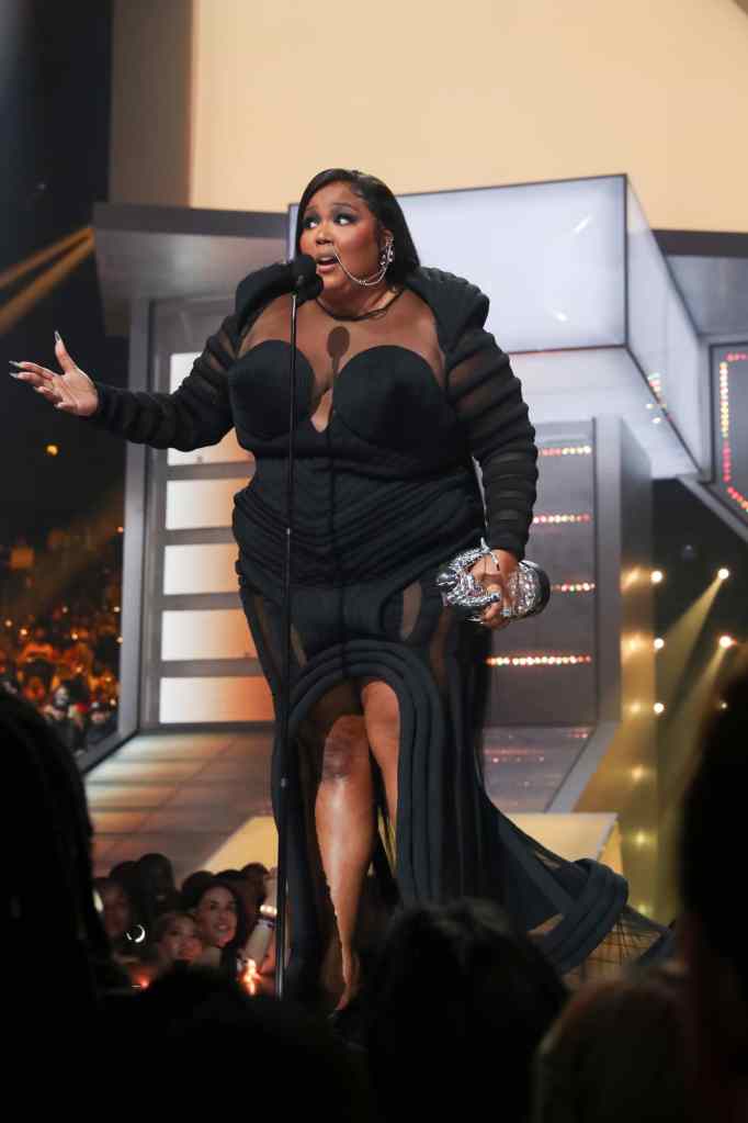 Lizzo's Cone Bra Dress at the MTV VMAs | Photos