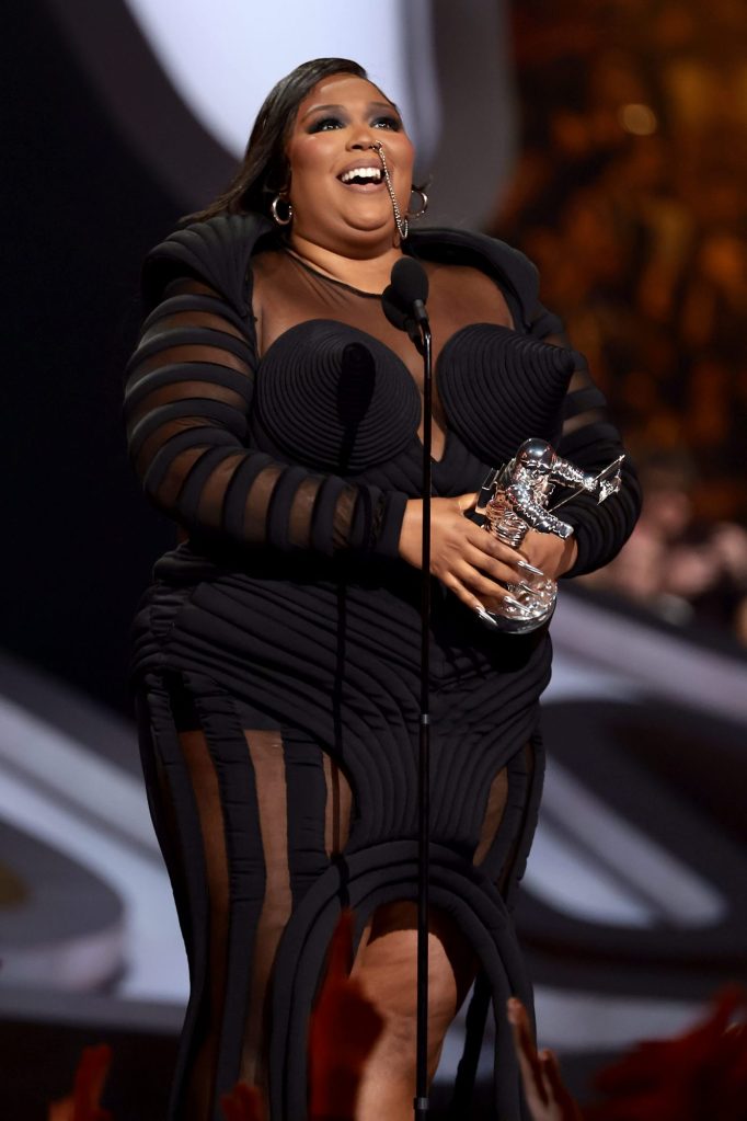 Lizzo's Cone Bra Dress at the MTV VMAs | Photos