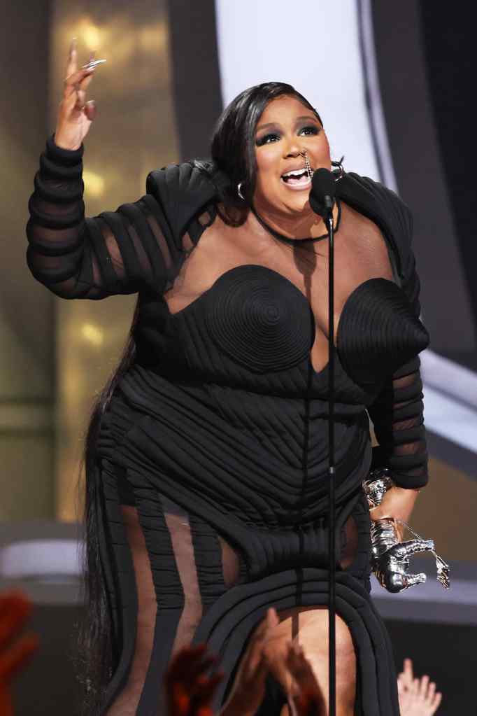 Lizzo's Cone Bra Dress at the MTV VMAs | Photos