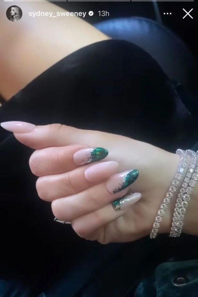 Sydney Sweeney Side Tip french manicure