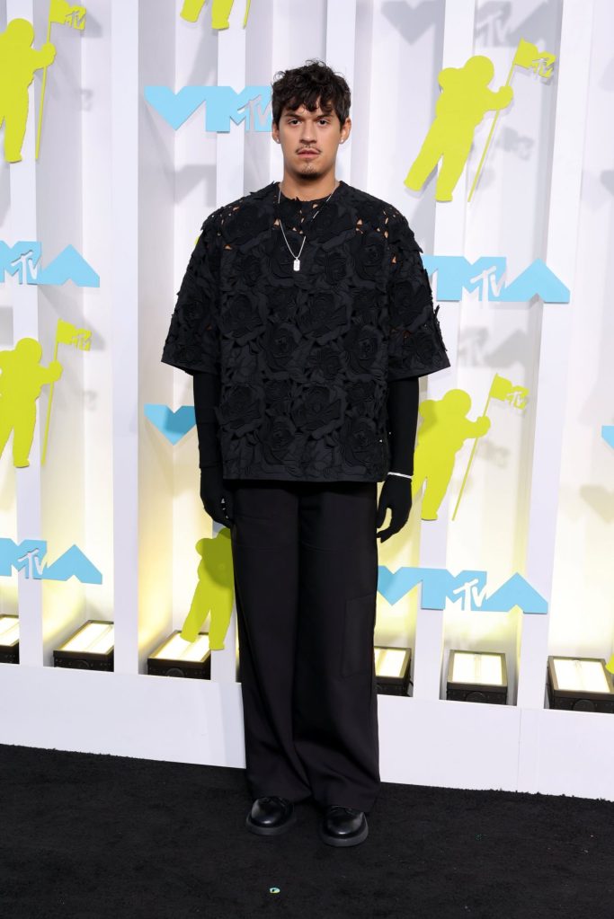 Omar Apollo in Valentino at the 2022 MTV VMAs