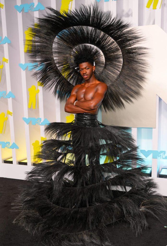 Lil Nas X in Harris Reed at the 2022 MTV VMAs