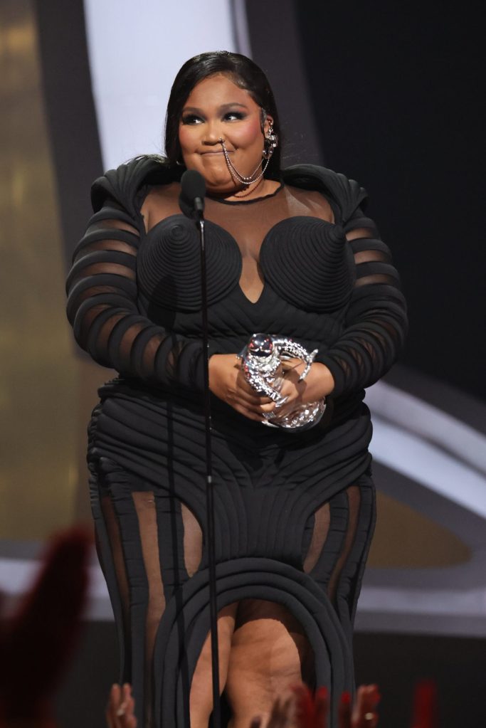 Lizzo's Cone Bra Dress at the MTV VMAs | Photos