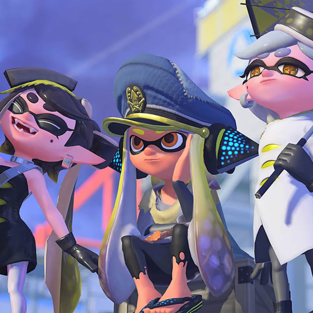 Three characters from Splatoon 3.