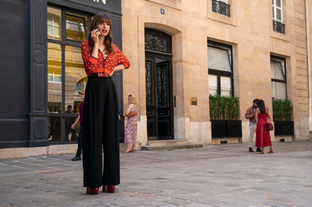 Lily Collins Birkin Bangs in Emily in Paris Season Three