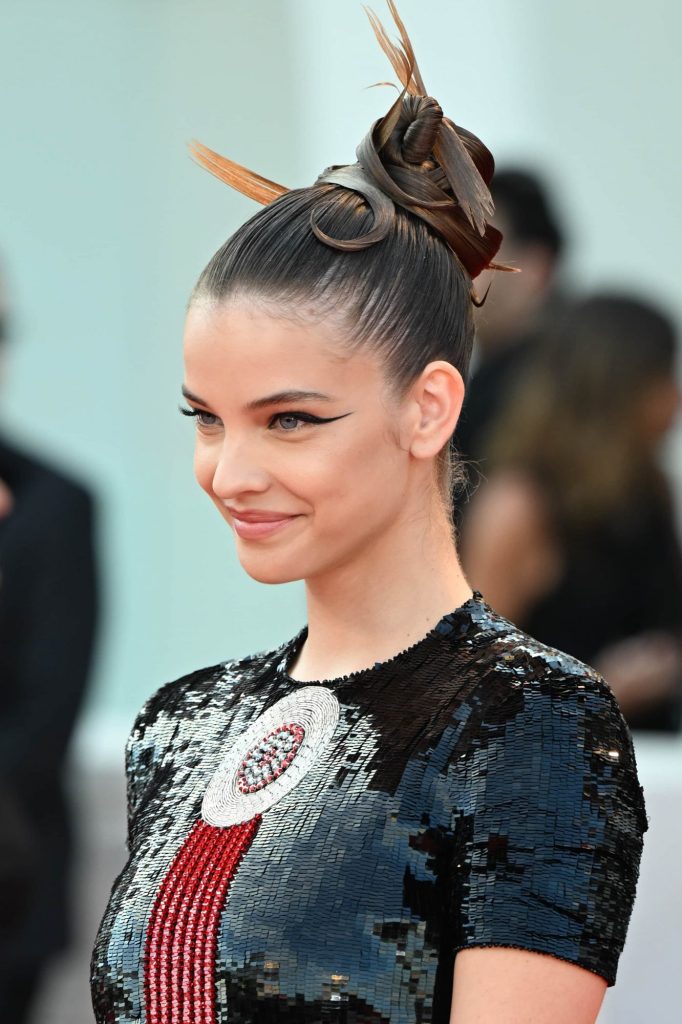 Barbara Palvin's makeup and hair at the Venice Film Festival