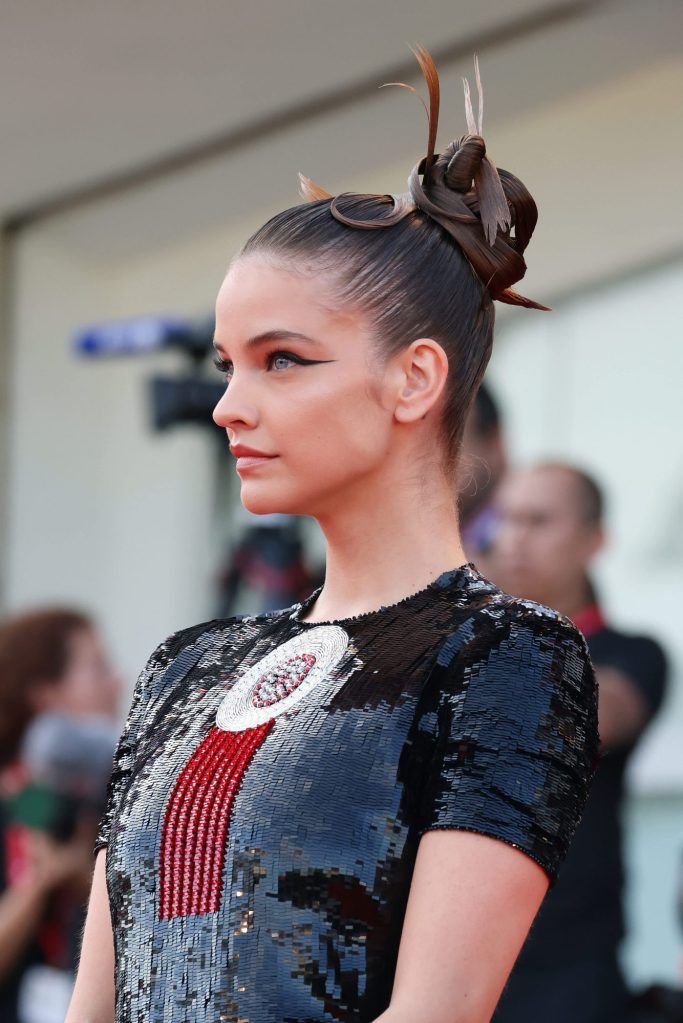 Barbara Palvin's makeup and hair at the Venice Film Festival