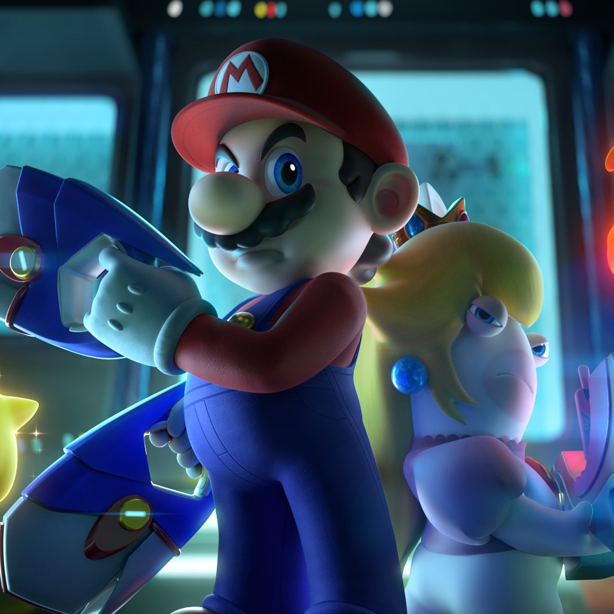 Mario and Rabbid Rosalina in Mario + Rabbids Sparks of Hope.