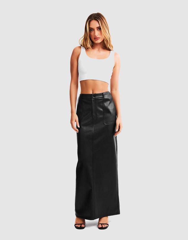 Naked Vice The Lennox Skirt - Julia Fox Leather Skirt